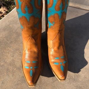 Western boot.  FREE matching feather earrings!
